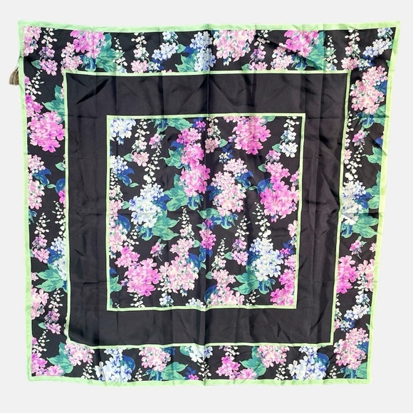 Talbots New With Tag 100% Silk Botanical Scarf - Picture 1 of 7